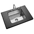 Stainless steel ADA compliant bar/prep sink