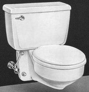 American Standard Vent-Away toilet with round seat