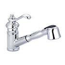 Banner vintage single handle kitchen faucet with pull out spray