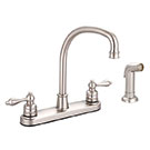 Banner j-spout kitchen faucet with side spray