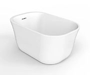 Freestanding fifty five inch oval acrylic tub