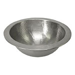 Round pewter under counter sink