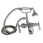 Petite wall mount faucet with handshower