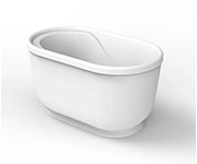 Freestanding forty seven inch oval acrylic tub