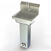 Foot valve operated handwashing sink