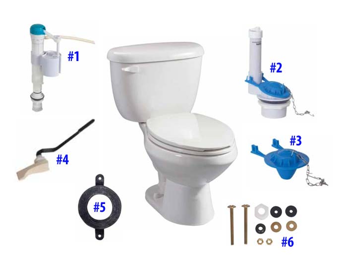 Parts diagram for Altima Max toilets