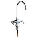 Chicago gooseneck single hole two handle faucets