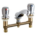 Chicago widespread metering faucets