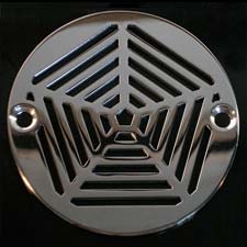 Pentagon pattern round drain