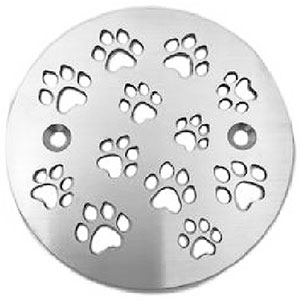 Dog paws pattern round Kohler drain