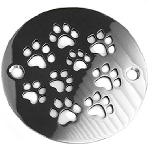 Dog paws pattern round drain