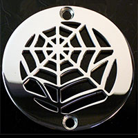 Spider web pattern round drain