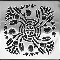 Lotus style square Ebbe drain cover