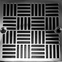 Parquet pattern square drain