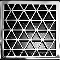 Triangle pattern square drain