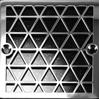 Triangle pattern square drain