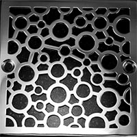 Bubble pattern square drain