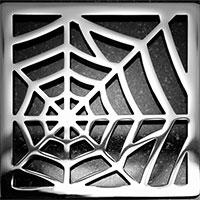 Spider web pattern square Ebbe drain cover