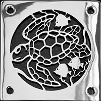 Caretta Caretta ocean pattern square drain