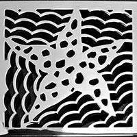 Star Fish square Ebbe drain cover