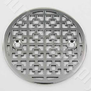 Squares pattern round Kohler drain cover