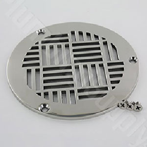 Parquet pattern round drain