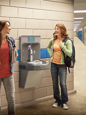 Example of EZH2O water bottle filler installed