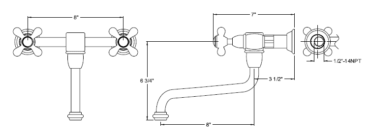 Vessel sink faucets