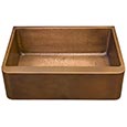 Bentley copper front apron single bowl sink