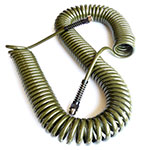 Coiled outdoor hose