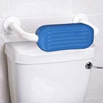 ADA compliant grab bar with built-in back rest