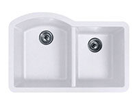 Double bowl contemporary undermount kitchen sink