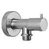 Water supply elbow with built-in shutoff valve