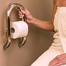 Dual purpose toilet paper holder / grab bar by HealthCraft