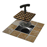 Easy to install square shower drain