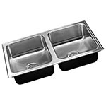 Stainless steel double bowl sink