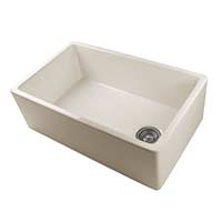 Nantucket single bowl fireclay kitchen sink with offset drain