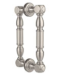 Jaclo reeded back-to-back shower door pull with finials