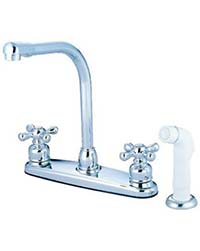 Contemporary high arc kitchen faucet