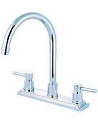 Contemporary gooseneck kitchen faucet