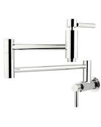 Contemporary style wall mount pot filler faucet