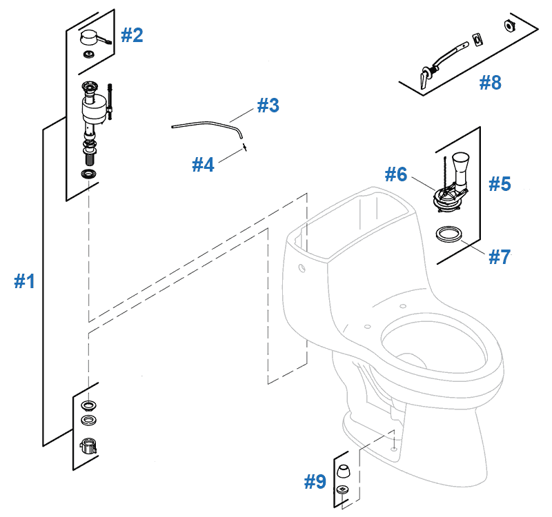 Laureate toilet repair parts