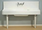 Enameled cast iron farmhouse sink