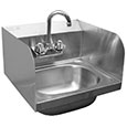 GSW handwash sink with splash guards