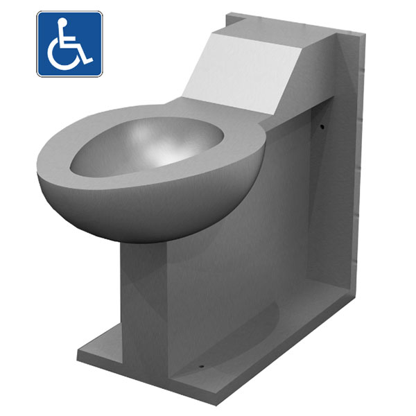 image of the Metcraft 4650 and 4655 stainless steel handicap toilets