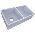 Vineyard series fireclay double bowl farmer sink by Nantucket - classic