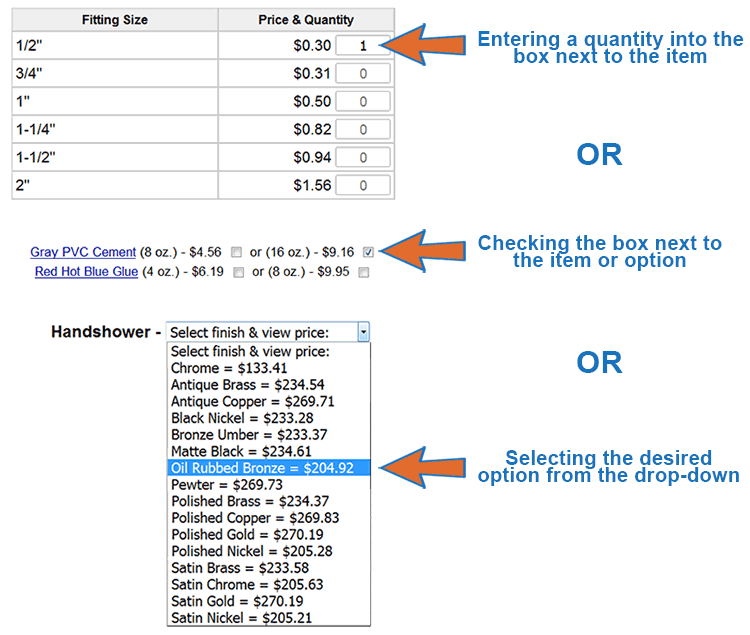 How to add an item to your cart