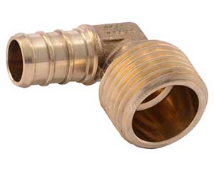 PEX 1/2-inch barbed x 1/2-inch male thread adapter elbow