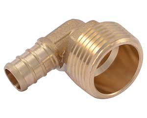 PEX 1/2-inch barbed x 3/4-inch male thread adapter elbow