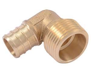 PEX 3/4-inch barbed x 3/4-inch male thread adapter elbow